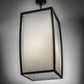 Meyda Lighting Quadrato 21" Oil Rubbed Bronze Kitzi Pendant Light With White Statuario Idalight Shade Glass