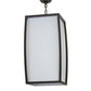 Meyda Lighting Quadrato 21" Oil Rubbed Bronze Kitzi Pendant Light With White Statuario Idalight Shade Glass