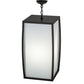 Meyda Lighting Quadrato 21" Oil Rubbed Bronze Kitzi Pendant Light With White Statuario Idalight Shade Glass
