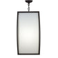 Meyda Lighting Quadrato 21" Oil Rubbed Bronze Kitzi Pendant Light With White Statuario Idalight Shade Glass