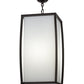 Meyda Lighting Quadrato 21" Oil Rubbed Bronze Kitzi Pendant Light With White Statuario Idalight Shade Glass
