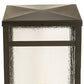 Meyda Lighting Quadrato 21" Oil Rubbed Bronze Outdoor Pier Mount Light With Clear Seeded Shade Glass
