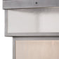 Meyda Lighting Quadrato 23" Pewter Outdoor Stack Post Mount Light With Clear Rainstone & Whitestone Idalight Shade Glass
