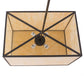 Meyda Lighting Quadrato 24" 4-Light Chestnut Kessler Pendant Light With Beige Sahara Taupe Idalight Shade Glass
