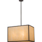 Meyda Lighting Quadrato 24" 4-Light Chestnut Kessler Pendant Light With Beige Sahara Taupe Idalight Shade Glass