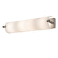 Meyda Lighting Quadrato 24" 4-Light Nickel Powder Coat Vanity Light With Frosted Clear Shade Glass