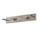 Meyda Lighting Quadrato 24" 4-Light Nickel Powder Coat Vanity Light With Frosted Clear Shade Glass
