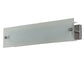 Meyda Lighting Quadrato 24" 4-Light Nickel Powder Coat Vanity Light With Frosted Clear Shade Glass