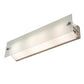 Meyda Lighting Quadrato 24" 4-Light Nickel Powder Coat Vanity Light With Frosted Clear Shade Glass