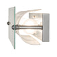 Meyda Lighting Quadrato 24" 4-Light Nickel Powder Coat Vanity Light With Frosted Clear Shade Glass