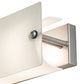 Meyda Lighting Quadrato 24" 4-Light Nickel Powder Coat Vanity Light With Frosted Clear Shade Glass