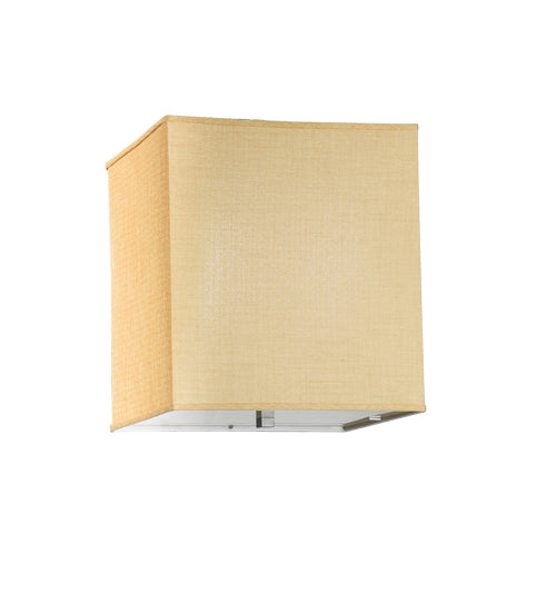 Meyda Lighting Quadrato 26" 2-Light Nickel Bombay Flush Mount Light With Honey Textrene Shade