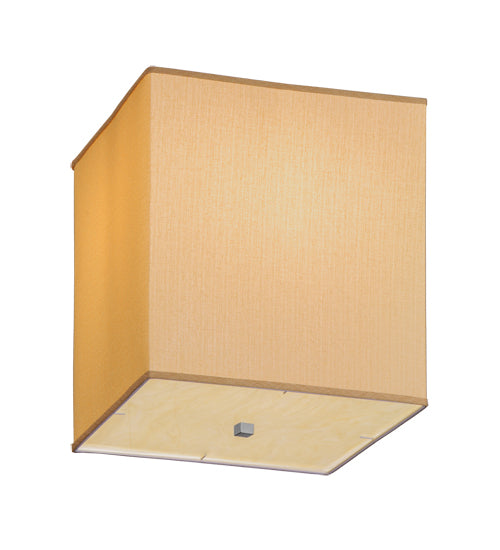 Meyda Lighting Quadrato 26" 2-Light Nickel Bombay Flush Mount Light With Honey Textrene Shade