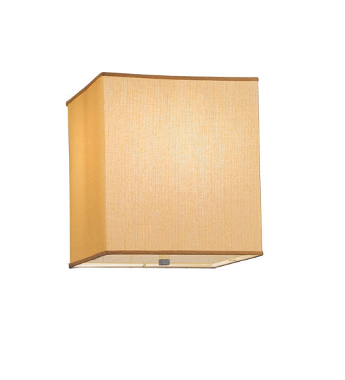 Meyda Lighting Quadrato 26" 2-Light Nickel Bombay Flush Mount Light With Honey Textrene Shade