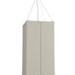 Meyda Lighting Quadrato 30" 12-Light Nickel Linne Pendant Light With Anna Cream Linen Textrene Shade