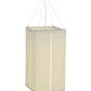 Meyda Lighting Quadrato 30" 12-Light Nickel Linne Pendant Light With Anna Cream Linen Textrene Shade