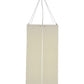 Meyda Lighting Quadrato 30" 12-Light Nickel Linne Pendant Light With Anna Cream Linen Textrene Shade
