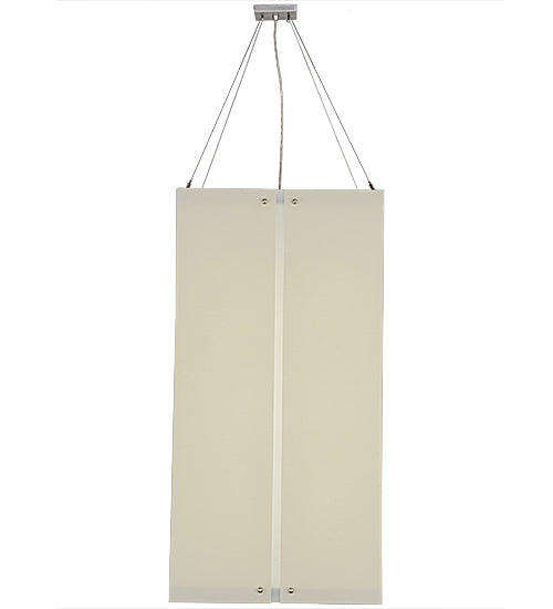 Meyda Lighting Quadrato 30" 12-Light Nickel Linne Pendant Light With Anna Cream Linen Textrene Shade