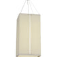 Meyda Lighting Quadrato 30" 12-Light Nickel Linne Pendant Light With Anna Cream Linen Textrene Shade