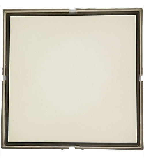 Meyda Lighting Quadrato 30" 12-Light Nickel Linne Pendant Light With Anna Cream Linen Textrene Shade