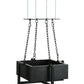 Meyda Lighting Quadrato 31" Natural Steel Brew Pendant Light With Frosted Clear Shade Glass