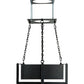 Meyda Lighting Quadrato 31" Natural Steel Brew Pendant Light With Frosted Clear Shade Glass