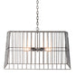 Meyda Lighting Quadrato 32" 2-Light Matte Clear Steel Golpe Pendant Light
