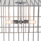 Meyda Lighting Quadrato 32" 2-Light Matte Clear Steel Golpe Pendant Light
