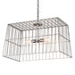 Meyda Lighting Quadrato 32" 2-Light Matte Clear Steel Golpe Pendant Light