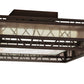 Meyda Lighting Quadrato 36"Sq Dark Bronze & White Rich Umador Semi-flush Mount Light With Brown & Beige Shade