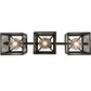 Meyda Lighting Quadrato 39" 3-Light Textured Black Bloc Island Pendant Light With Clear Shade Glass