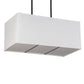Meyda Lighting Quadrato 42" 4-Light Timeless Bronze Linear Island Pendant Light With Natural Textrene And Statuario Idalight Shade