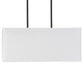 Meyda Lighting Quadrato 42" 4-Light Timeless Bronze Linear Island Pendant Light With Natural Textrene And Statuario Idalight Shade