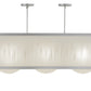 Meyda Lighting Quadrato 44" 3-Light Nickel Convex Island Pendant Light With Contrail Mist Idalight Shade Glass