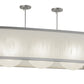 Meyda Lighting Quadrato 44" 3-Light Nickel Convex Island Pendant Light With Contrail Mist Idalight Shade Glass