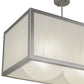Meyda Lighting Quadrato 44" 3-Light Nickel Convex Island Pendant Light With Contrail Mist Idalight Shade Glass