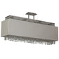 Meyda Lighting Quadrato 48" 10-Light Chrome Carinthia Island Pendant Light With Sheer Taupe Textrene Shade