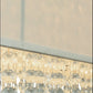 Meyda Lighting Quadrato 48" 10-Light Chrome Carinthia Island Pendant Light With Sheer Taupe Textrene Shade