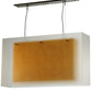 Meyda Lighting Quadrato 48" 3-Light Timeless Bronze Shadow Box Island Pendant Light With Contrail Mist And Tawnyrock Idalight Shade