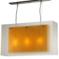 Meyda Lighting Quadrato 48" 3-Light Timeless Bronze Shadow Box Island Pendant Light With Contrail Mist And Tawnyrock Idalight Shade