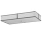 Meyda Lighting Quadrato 48" 4-Light Nickel Island Flush Mount Light With White Statuario Idalight Shade