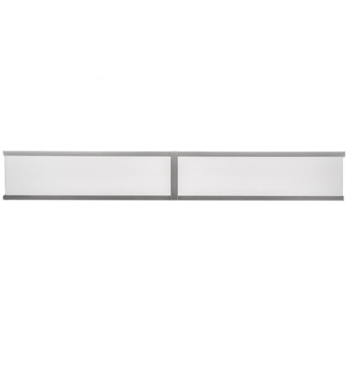 Meyda Lighting Quadrato 48" 4-Light Nickel Island Flush Mount Light With White Statuario Idalight Shade