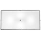 Meyda Lighting Quadrato 48" 4-Light Nickel Island Flush Mount Light With White Statuario Idalight Shade