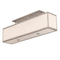 Meyda Lighting Quadrato 48" 5-Light Nickel Lounge Island Pendant Light With Beige Textrene & White Statuario Idalight Shade