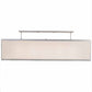 Meyda Lighting Quadrato 48" 5-Light Nickel Lounge Island Pendant Light With Beige Textrene & White Statuario Idalight Shade