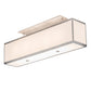 Meyda Lighting Quadrato 48" 5-Light Nickel Lounge Island Pendant Light With Beige Textrene & White Statuario Idalight Shade
