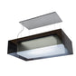 Meyda Lighting Quadrato 48" LED Extreme Chrome Island Shadow Box Pendant Light With Clear Black and White Shade Glass