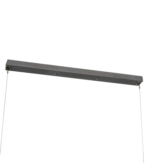 Meyda Lighting Quadrato 48" LED Weatherable Silver Livello Pendant Light With White Statuario Idalight Shade