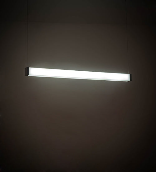 Meyda Lighting Quadrato 48" LED Weatherable Silver Livello Pendant Light With White Statuario Idalight Shade