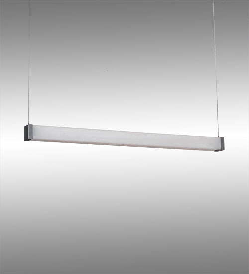 Meyda Lighting Quadrato 48" LED Weatherable Silver Livello Pendant Light With White Statuario Idalight Shade